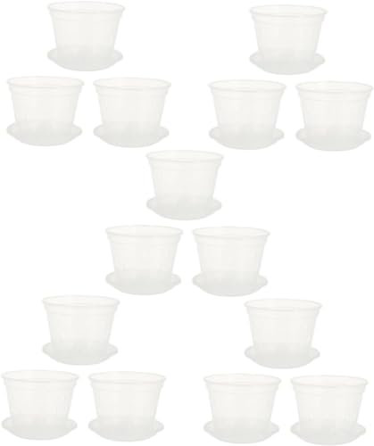 Hydrokultur-Netztöpfe, 15 Sets Blumentopf, durchsichtiger Übertopf, durchsichtige Orchideentöpfe, runder Übertopf, geschlitzte Orchideentöpfe, Wurzelkontroll-Pflanztopf, Orchideen-Blumentopf, runder s