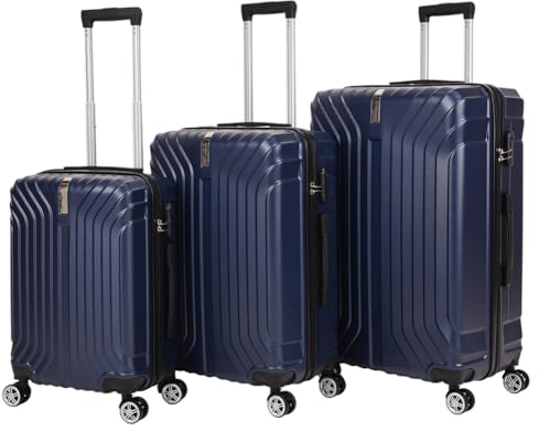 VERTICAL STUDIO 20 24 28 Koffer Reisekoffer 3er-Kofferset Trolley Mehrteilig mit Ziffern Kofferschloss aus Kunststoff (ABS) Vier Rollen (Kittilä Navy)