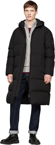 Tommy Hilfiger Herr dunparkas med huva, svart (svart), XXL
