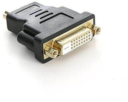 EVURU DVI Al convertidor Adaptador HDMI - Macho Compatible a DVI 24 + 5 Adaptador de convertidor Femenino 1080p Compatible with HDTV Monitor de proyector