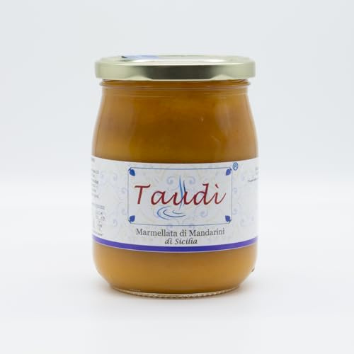 Marmellata di Mandarini Siciliani Artigianale - Pura Frutta 72%, Senza Additivi Taudì Conserve 500g