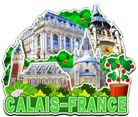 Orlaybar Calais Frankreich, dekorativer Magnet, 3D-Kühlschrank, Stadt, Reise, Souvenir, Touristengeschenke, handgefertigtes Handwerk, Kühlschrankmagnet, Heimdekoration -4594