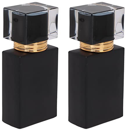 Kölnflaskor Tomma, Parfymflaskor Tomma Påfyllningsbara 2st 30ml Glasspray Parfymflaska Läcksäker Gloden Atomizing Munstycke Parfymflaska Atomizer Svart