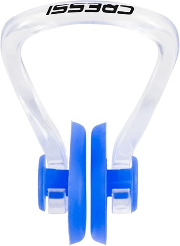 Cressi Comfort Nose Clip Blue - Pinza Nasal de Silicona, Diseñada para Evitar la Entrada de Agua Durante la Natación, Azul, Talla Única, Adultos