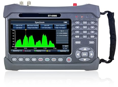 Receptor de satélite ST-6986 PRO DVB-S2/S, DVB-T/T2, DVB-C ST6986 H.265 Medidor de 10 bits con probador de fibra óptica ST 6986 para Antenas de Sistemas de Recepción Remota