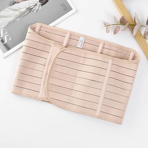 xjdagaoge Postpartale Taillenklammer, Kaiserschnitt-Bauchband, Postpartaler Bauchgürtel, Postpartale Erholungsstützgürtel, Postpartale Bauchbandage(Beige,X-Large)