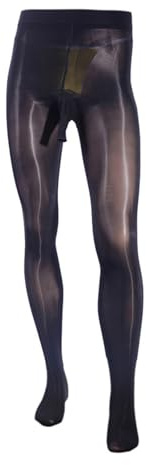 Freebily Herrstrumpbyxor sexiga glänsande genomskinliga leggings elastisk midja strumpbyxor elastiska tights strumpor stående strumpor transparent glänsande sexiga underkläder varma