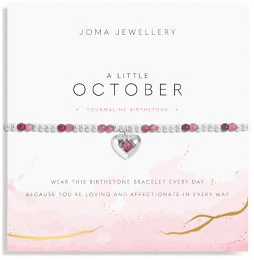 Joma Jewellery October Tourmaline A Little Birthstone Beaded Stretch Bracelet