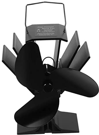 Mikinona Ventilateur de Poêle à Pales Alimenté par Chaleur pour Cheminée Circulation Chaleur Silencieux et Économique pour Poêles Gaz