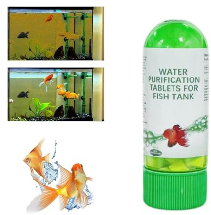 Powerful Aquarium Water Purification Tablet,Water Purification Tablets For Fish Tanks,Algae Remover Fish Tank,Clear & Clean Fishtank W-ater,Quickly Purify And Improves W-ater Quality,F-ish-Friendly