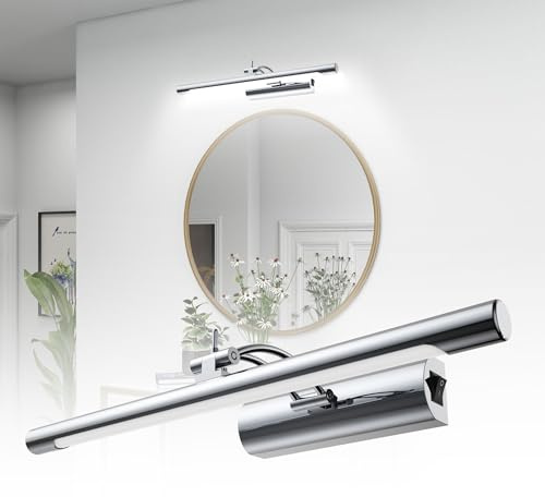 HENGMEI LED Spiegelleuchte Bad 10W Badleuchte, IP44 Wasserdicht Badezimmer Lampe Badlampe Spiegellampe für Wandbeleuchtung und Spiegel Beleuchtung (Type-J03-Kaltweiß)