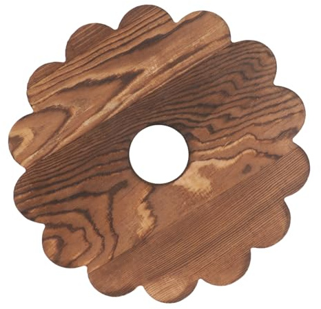 Levemolo Support pour Pots de Fleurs roulettes à 4 Roues Universelles Plateau Rond en Bois Naturel 20 Cm Chariot Roulant pour Plantes D'intérieur et Extérieur
