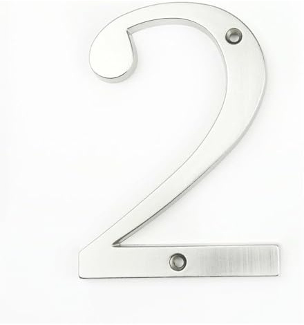 Hausnummernschild, 10 cm große, moderne Hausnummern for Briefkasten und Tür, for digitale Außenschilder (4 Zoll)(White)