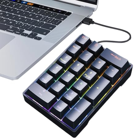 Tastierino Numerico per Computer,Meccanico Multifunzionale | Tastierino Numerico con Plug-in per Computer | per Laptop PC Desktop Notebook Accountanti Analisti Finanziari Programmatori Contabili