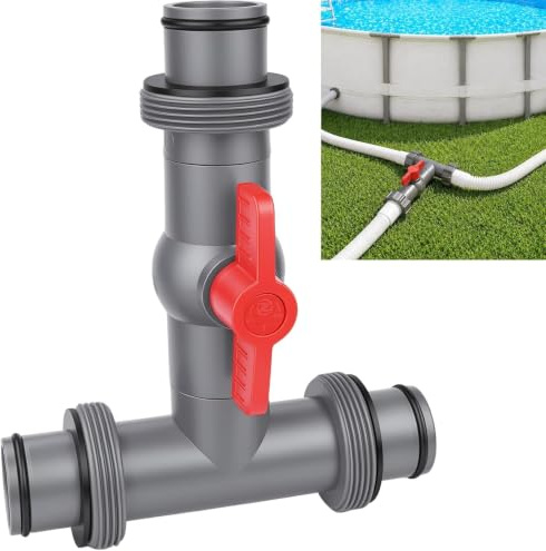 GZWY Conector de manguera para piscina con válvula de encendido/apagado, juego de conexión de piscina de 38 mm