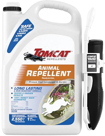 Tomcat Repellents Animal Repellent, Ready-to-Use, Protect Landscapes and Gardens, Contains Essential Oils, 1 Gal.
