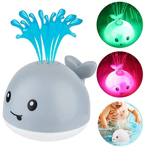 VI AI Baby-Badespielzeug, Baby-Beleuchtung, Badewannen-Spielzeug, LED-Beleuchtung, Sprinkler-Spielzeug, Wal, Wasser, Sprinkler, Pool-Spielzeug