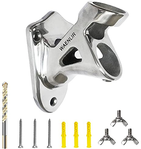 WAENLIR Two Position Stainless Steel Flag Pole Holder 1-1/4 inch, Heavy Duty and Rust Free Flag Mounting Bracket for House(1.25 inch Inner Diameter)