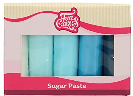 FunCakes Pasta di Zucchero Multipack Tavolozza Colori Blu 5x