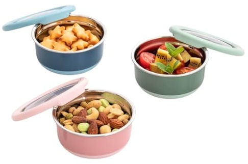 Lille Home Edelstahl Dressingbehälter, 3er-Set, auslaufsicher | 220 ml, BPA-frei. Gewürzbecher Deckel. Ideal für Gewürze, Salatdressing & Dips lebensmittelecht und spülmaschinenfest