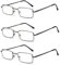 OuShiun Lesebrille für Herren Blaulichtblockierende Metallrahmen Computerlesegeräte Anti-Augenbelastung/UV/Blendung(Gunmetal grau,2,5)