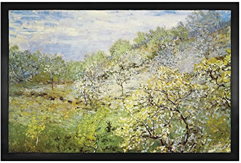 1art1 Claude Monet Apfelbäume In Blüte, 1873 Fußmatte Dekomatte Innenbereich | Design Türmatte 60x40 cm