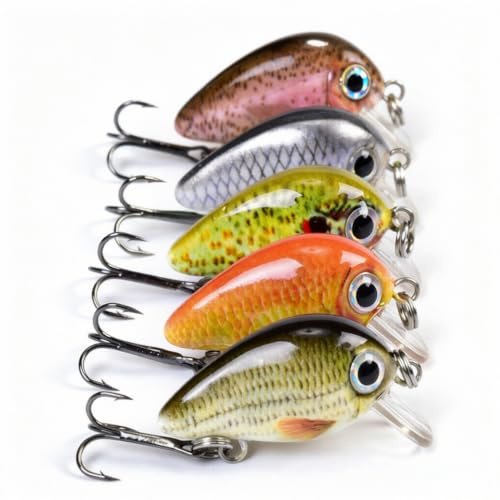 Sten Wobbler Crankbait konstbete, set | rovfisk, gös, abborre, fiske | 1,6 g 2,5 cm | med betesbox