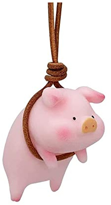 Ornement Suspendu de Cochon D'amour, Voiture de Cochon Drôle Mignon Décorations, Pendentifs de Miroir De Voiture Drôles, Convient aux Rétroviseurs de Voiture, aux Portes, à la Maison ou au Bureau