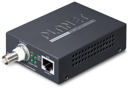 Planet 1-Port 10/100TX Ethernet Over Coaxial Long Reach Ethernet, W127112209 (Coaxial Long Reach Ethernet Extender(Up to 2000 Meters coassiale Cavo, Master/Slave Mode Dip Switch))