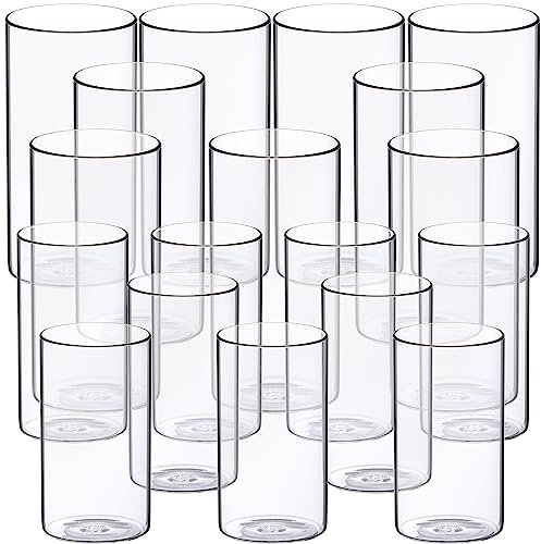 WDHODEC Knospenvasen für Blumen, 15,2 cm, 20,3 cm, klares Glas, Zylindervase, Hurrikan-Kerzenhalter, schwebende Säule, Hochzeit, Tafelaufsatz, Geburtstagsparty-Dekoration, 18 Stück