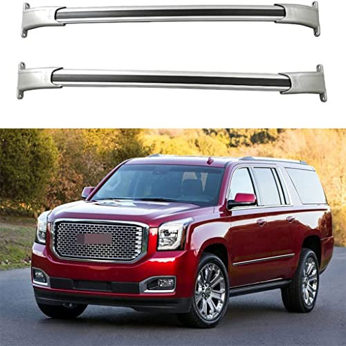 HOWENG Barres Toit Voiture Rail Cross Aluminium,pour Yukon 2015-2019 Rails Support Barre Transversale Automatique Porte-Bagages sur Toit Support Vélo Transport Supérieur