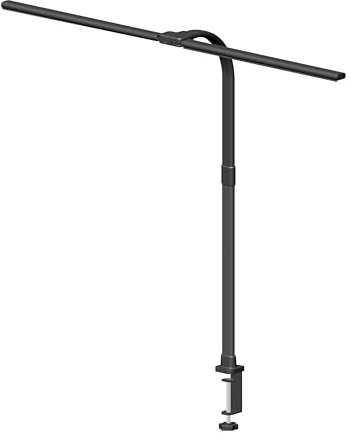 Hansa LED Klemmleuchte Nova schwarz, Doppelkopfleuchte, dimmbar, Memory-Funktion, 3000-6500 Kelvin