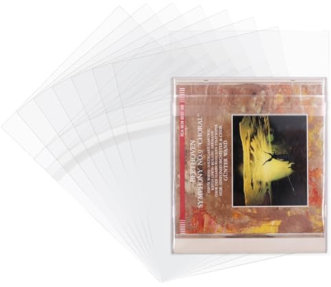 Custodie adesive esterne per CD e DVD, antistatiche, per riporre CD e DVD (50)
