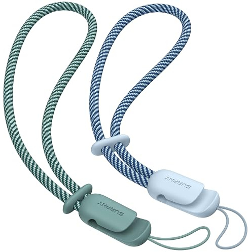 SURPHY 2 Stück Handykette Kurz Universal, Handschlaufe Handy Verstellbares | Handyband Schlüsselband Handyanhänger für Kopfhörer Handyhülle USB-Stick Kamera Schlüsselanhänger