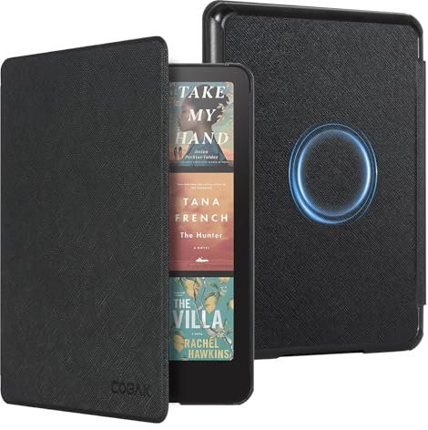 CoBak Magnetic Hülle für 7“ Kindle Paperwhite 12th Gen 2024 und Kindle Colorsoft - Kompatibel mit iPhone MagSafe, für Samsung/Belkin/Anker Wireless Charging Pads, Auto Sleep Wake, Schwarz