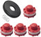 Wjelet 3405096 Ersatzfadenspule, Kompatibel mit Einhell GE-CT 36/30Li E, Rasentrimmer-Zubehör,ersetzen Einhell 3405096 Ersatzspulen. (4 Ersatzspulen + 1 Trimmerabdeckung + 1 Feder)
