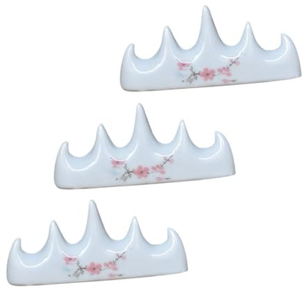 NUOBESTY 3-teiliger Kalligraphiepinsel Keramikablage Schreibpinselstütze Chinesischer Malpinselständer Multifunktionaler Pinselhalter Für Schreibtisch Büro Und Zuhause