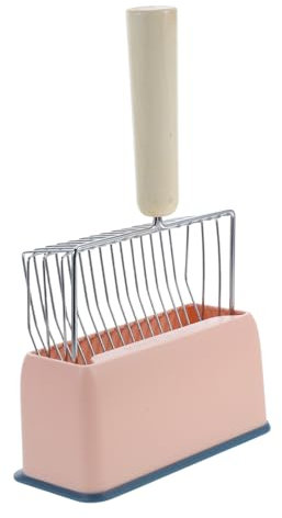 Kisangel Deodorizing Cat Litter Scoop Metal Cat Litter Scooper Large Surface Area Long Handle