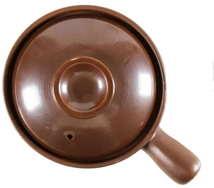 Tegame Terracotta 650ml 900ml Casseruola Riso Noodle Porridge Zuppa di Latte Stufato di Argilla Pentola di Terracotta con Manico Orecchio Pentola di Argilla Pentola in Ghisa con Coperchio(B 950ML)