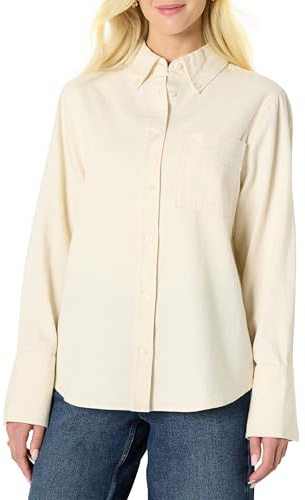 Amazon Essentials Women's Oversized Denim Button-Down Shirt