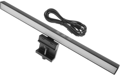 DIYEAH Barre Lumineuse Minuterie et Commande Tactile D'écran D'ordinateur Anti-lumière Bleue Protection des Yeux 33 Cm Économie D'espace, Lampe USB en Abs et LED