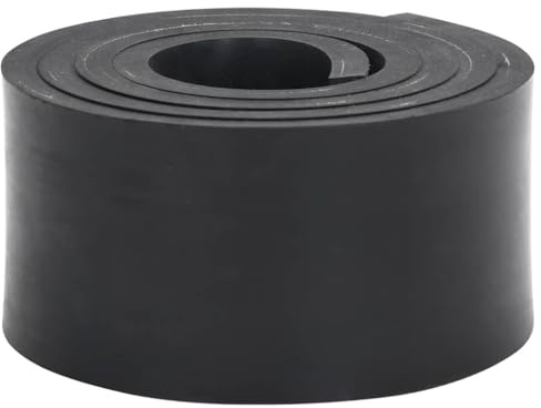 AJJHUUKI Bordure en caoutchouc pour chasse-neige pour pelouse et jardin Noir 180 x 8 x 1 cm