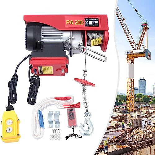 CCKUYT Elektrische Seilwinde, Fernbedienung Elektrische Winde Brückenkranlift Elektrischer Seilzug, Flaschenzugkran-Nabenwinde, für Tatsache