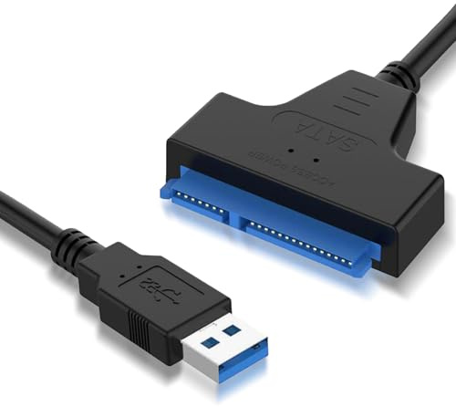 YIXINHE USB 3.0 to SATA III hard drive cable and restorer - portable, plug and play - suitable for high-speed data transfer of 2.5-inch SSD/HDD