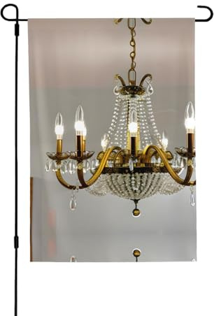 Lustre de salle de bal résistant aux intempéries drapeau double face 71 x 102 cm, bannière décorative saisonnière pour jardin, cour et porche