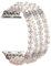 GEMEK Kompatibel mit Apple Watch Band 38/40/41mm Women iWatch Bands Series 9/8/7/6/5/4/3/2/1, Handmade Beaded Elastic Stretch Pearl Bracelet Replacement Strap for Girls Wristband (Weiß)
