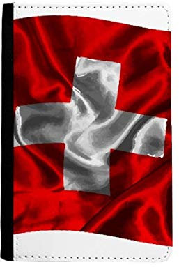 beatChong Silk Beschaffenheit Schweiz Abstrakt Flagge Muster-Pass-Halter Travel Wallet Abdeckungs-Fall Karten-Geldbeutel