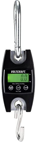 VOLTCRAFT HS-300 Hängewaage HS-300 Wägebereich (max.) 300 kg Ablesbarkeit 200 g batteriebetrieben Schwarz