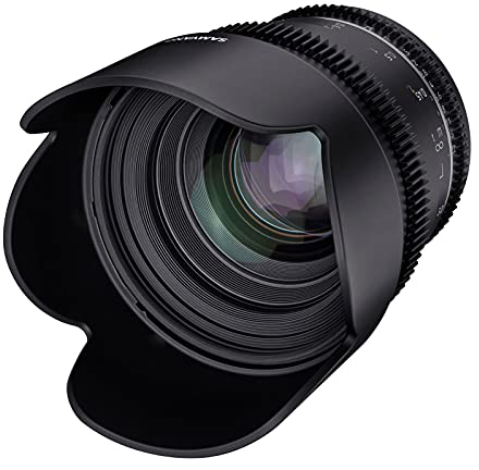 Samyang MF 50mm T1,5 VDSLR MK2 Canon RF – lichtstarkes T1,5 Normal Cine- und Video Objektiv für Canon RF Mount, 50 mm Festbrennweite, Follow Focus Zahnkränze Vollformat und APS-C, 8K Auflösung
