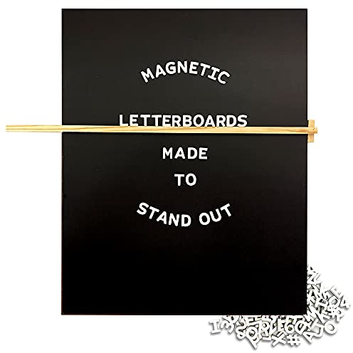 JUT MADE Magnetic Letter Boards - Changeable Letterboard - Rich Wood Finish - Room/Office/Home Decor Signs (16x20 inch, Black)